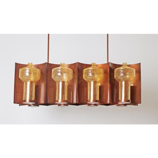 Metal Large Copper Hanging Lamp in the style of Hans-Agne Jakobsson, 1960s For Sale - Image 7 of 18
