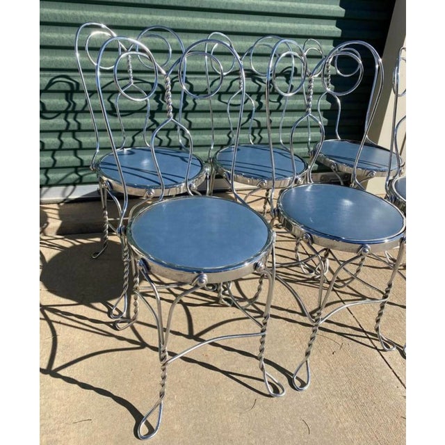 Vintage mid century 1950’s Chrome ice cream chairs to enhance any decor, priced each, 6 available.