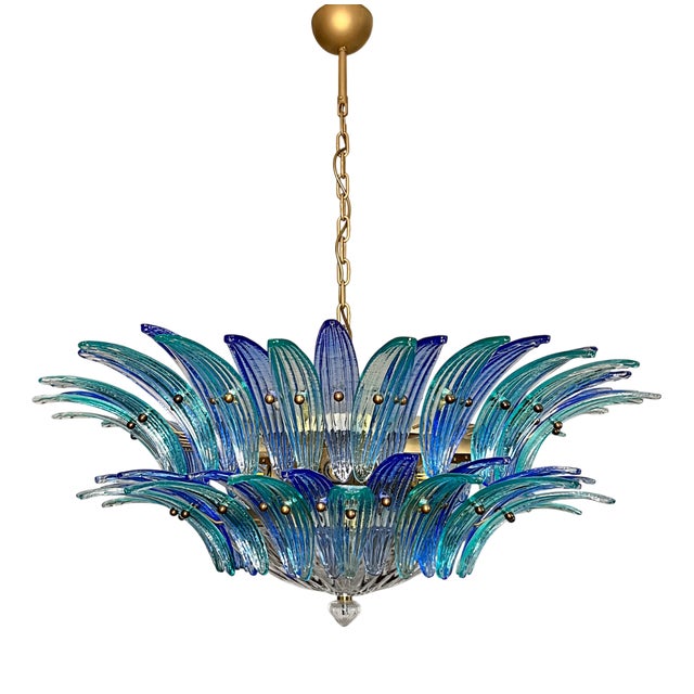 Murano Palmette Chandelier, 1990s For Sale