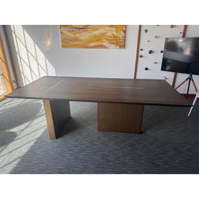 41"x87x30" | Walnut & Brass Made in Italy by expert craftsman based on our custom design. Crafted by La Bottega Del...