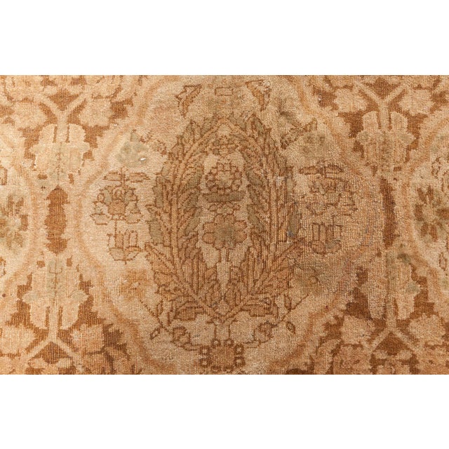Fine Antique Indian Amritsar Handmade Wool Rug For Sale - Image 4 of 12