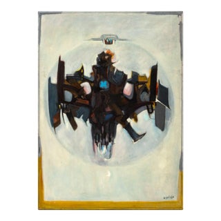 Agudelo Geometric Abstraction Oil on Canvas For Sale