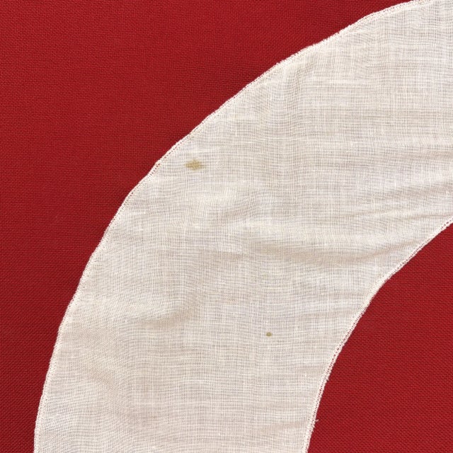 Rustic Vintage Sewn Cotton Flag of Turkey For Sale - Image 3 of 6