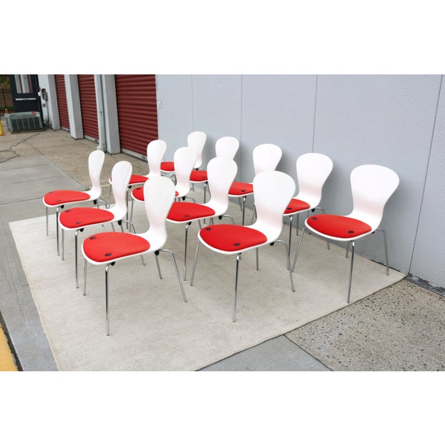 Modern Ross Lovegrove for Knoll Sprite Armless Stacking Dining Chairs, Set of 12 For Sale In New York - Image 6 of 18