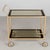 Metal Italian Brass Bar Cart With Smoked Glass Shelves 1970s For Sale - Image 7 of 10