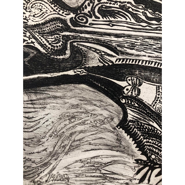 Jean Peschard, Fish in Love, Etching, 1961 For Sale - Image 10 of 16