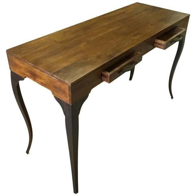 Melange Wooden Console Table With Cabriole Legs, Storage Drawers