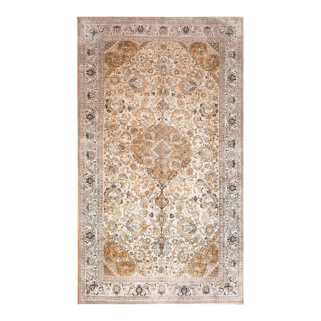 Mid 20th Century Persian Silk Qum Carpet For Sale