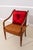 Wood Pair of Baker Attributed Mahogany Caned Seat Cushioned Armchairs For Sale - Image 7 of 18
