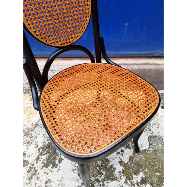 Model 21 Chairs in Beech and Straw, Austria, 1970s, Set of 6 For Sale - Image 12 of 17