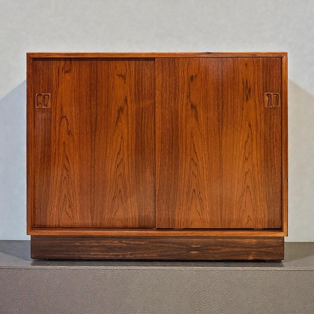 Danish Palacewood Sideboard with Sliding Doors from Horsens Mobelfabrik, Denmark For Sale - Image 14 of 14