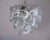 Vintage Italian Murano chandelier in Vistosi style. The chandelier has 23 fantastic Murano white and transparent glasses...
