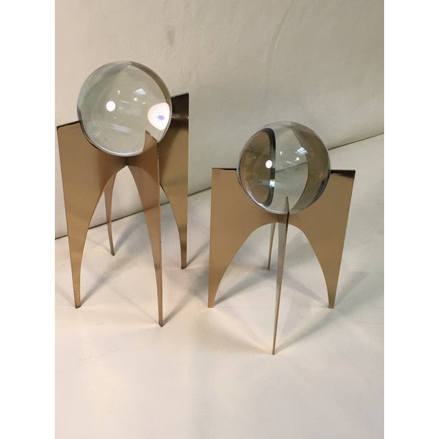 Decorative Clear Glass Orbs A Pair Chairish