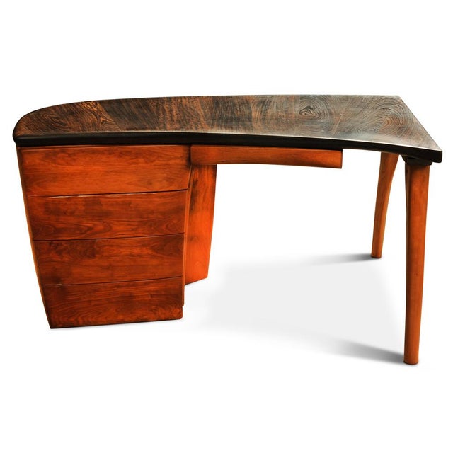 Organic Desk with Four Storage Drawers by Alun Heslop, 1990s For Sale - Image 6 of 7