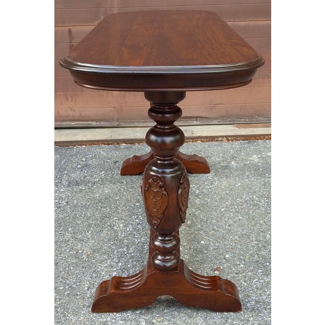 Jacobean Refinished St John Jacobean Style Walnut Library Console Table, Circa 1920s For Sale - Image 3 of 10