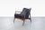 1950s Danish Modern Black Leather and Walnut Lounge Chairs by Ib Kofod Larsen for Selig For Sale - Image 5 of 11