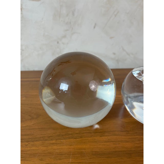 Glass Decorative Ball in Transparent Glass, 1930s For Sale - Image 7 of 18