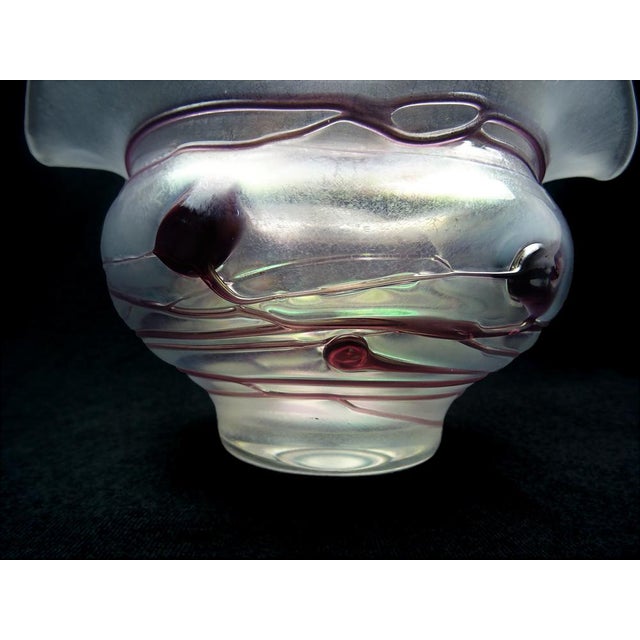Vintage Art Nouveau Glass Shell by Freiherr for Poschinger For Sale - Image 5 of 9