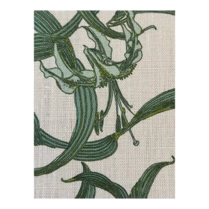 Isobel Lilium Fabric Colorway: Seafoam Content: 100% Belgian Linen 1 7/8 Yards