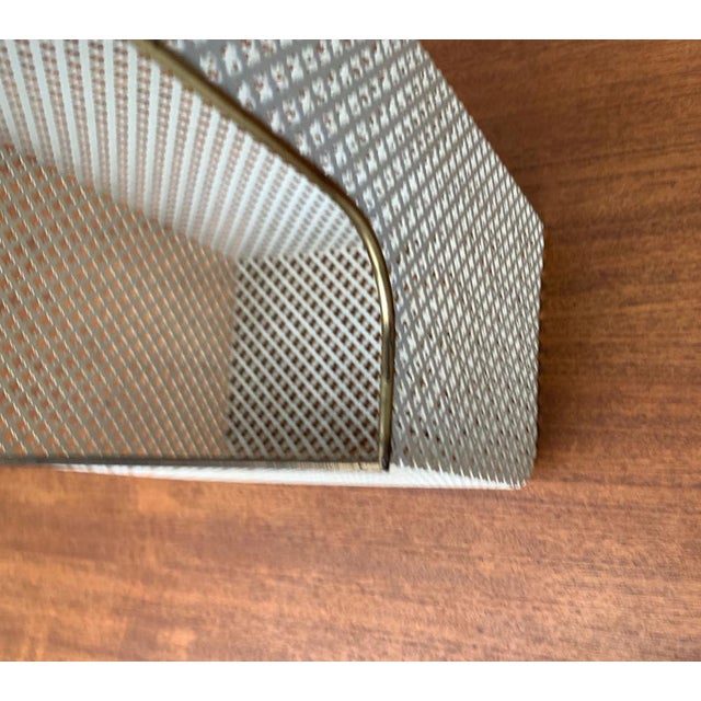 Gold Mid-Century Perforated Metal Shelf, 1950s For Sale - Image 8 of 18