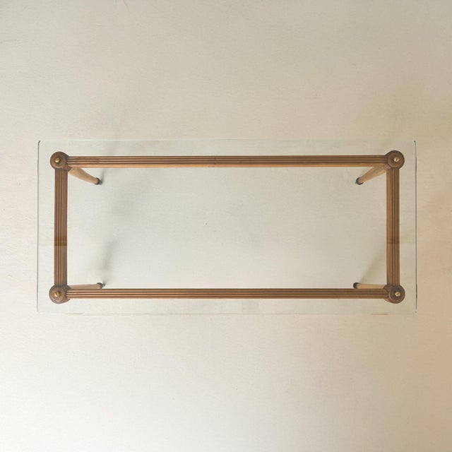 Pier Luigi Colli Italian Fluted Wood Coffee Table in the Manner of Pier Luigi Colli, 1950s For Sale - Image 4 of 9
