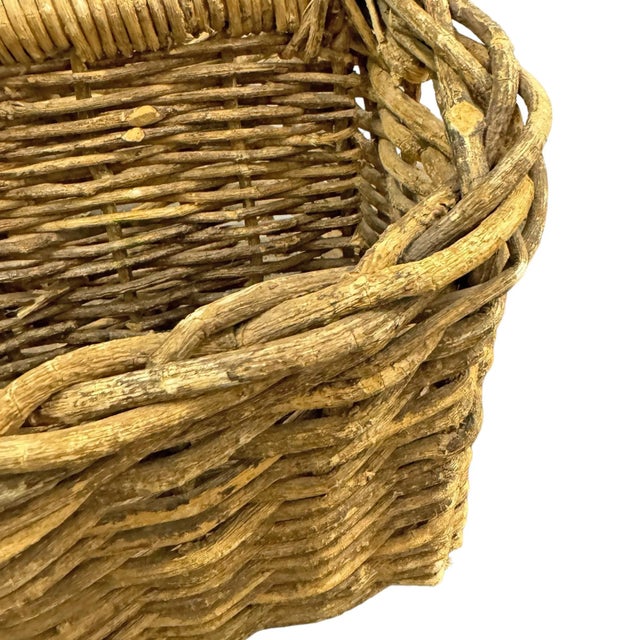 French Woven Wicker Garden Trug For Sale - Image 12 of 12