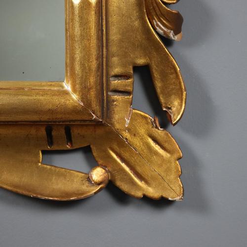 Glass Mirror in Carved and Gilded Fir Wood For Sale - Image 7 of 10