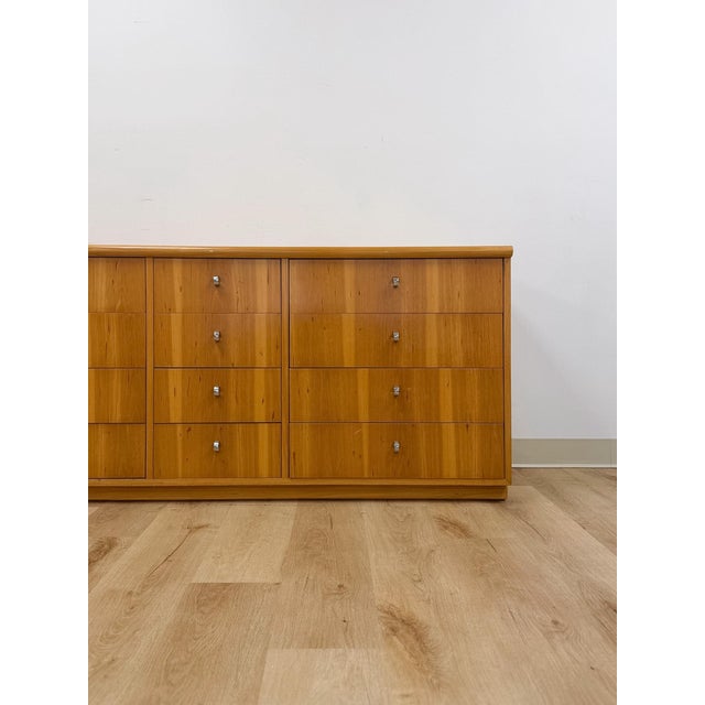 Founders Furniture Company Founders Furniture MCM Blonde Twelve Drawer Dresser Vintage Mid-Century For Sale - Image 4 of 12