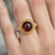 Not Yet Made - Made To Order Vintage Inspired Garnet and Topaz Ring in Silver, Gold, Size 6 For Sale - Image 5 of 5