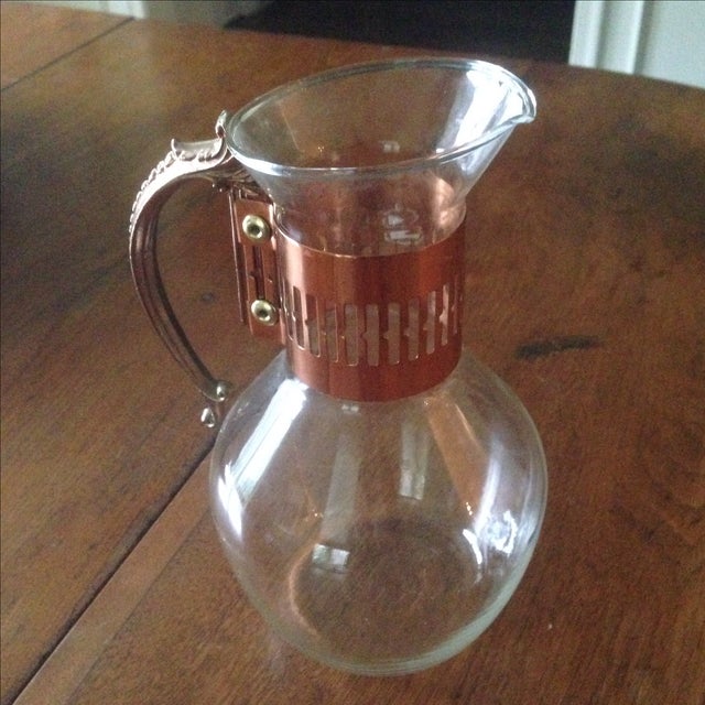 Vintage Copper & Glass Coffee Carafe Chairish