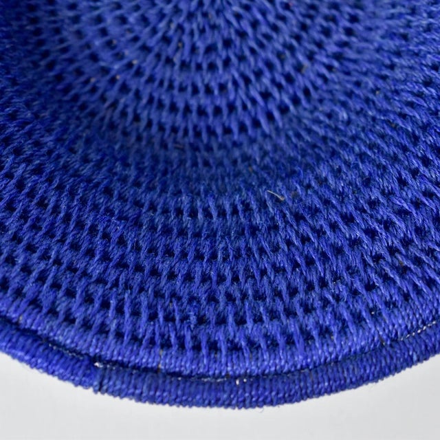 Early 20th Century Early 20th Century Sisal Handwoven Blue Basket Eswatini 6inch For Sale - Image 5 of 8