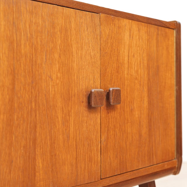 Mid Century Record Storage Cabinet in Teak For Sale - Image 9 of 10