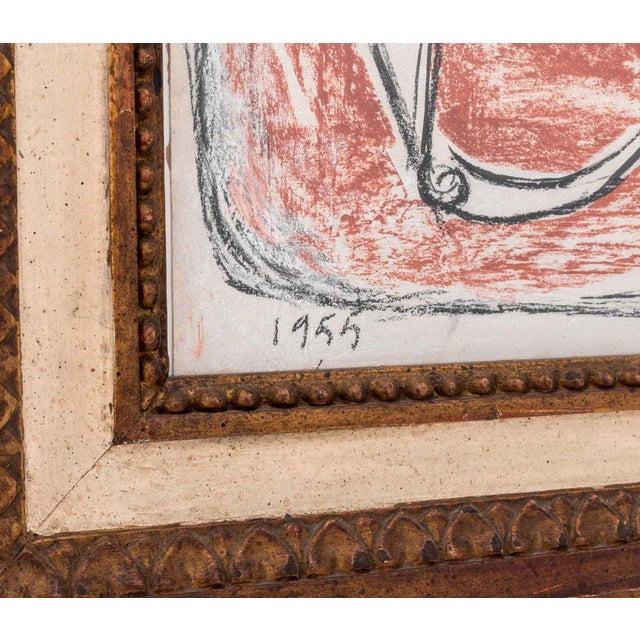 Paper Marino Marini Cavaliere Mixed Media on Paper, 1955 For Sale - Image 7 of 9