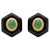 2020s Natural Emerald, Black Onyx, & Diamond Earring in 14k Gold For Sale - Image 5 of 8