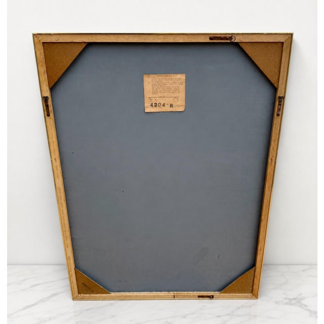 Metal Hollywood Regency Thin Brass Frame Wall Mirror For Sale - Image 7 of 8