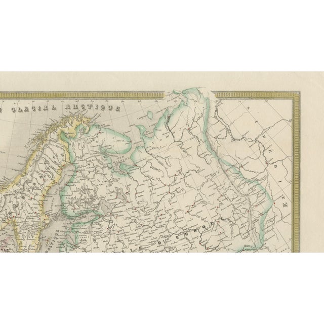 Paper French Map of Europe with Russia, Scandinavia and Balkans from Cortambert, 1864 For Sale - Image 7 of 10