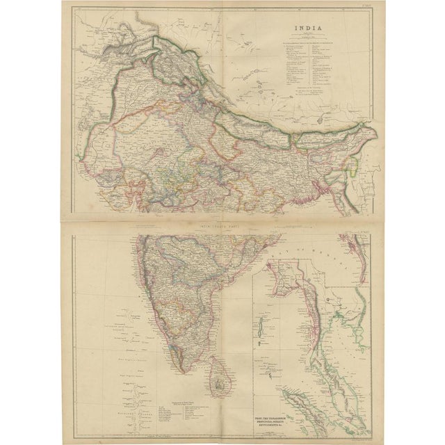 Vintage Cartographic Collection Set of India Explored by W. G. Blackies, 1859, Set of 2 For Sale - Image 6 of 6