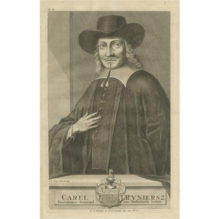 Valentijn, Carel Reyniersz, Governor-General of the VOC, Dutch East Indies, 1724, Print For Sale
