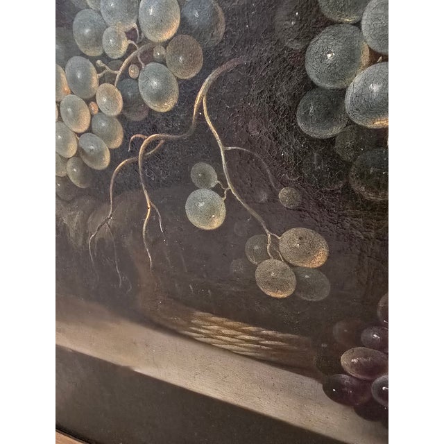 Antique Painting Museum Quality Grapes Wine Glass For Sale - Image 4 of 12