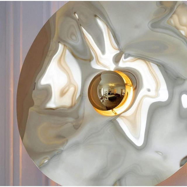 Black Large Round Mercure Wall Lamp by Jennifer Midoz For Sale - Image 8 of 9