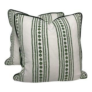 Thibaut Minimalist Stripe Pillows - Pair For Sale