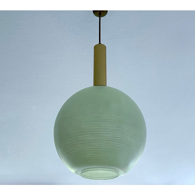1950s Vintage Italian Pendant Light in Glass, 1950s For Sale - Image 5 of 18
