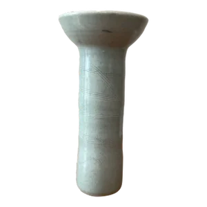 Antique Chinese Green Celadon Decorated Gu Shape Porcelain Vase Stamped