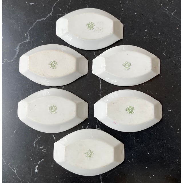Antique Handpainted Nippon Porcelain Salt Cellars, Set of Six For Sale - Image 17 of 17