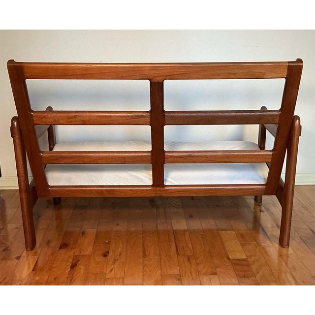 Hove Mobler Vintage Mid Century Modern Danish Solid Teak Loveseat Lounge, Circa 70s For Sale - Image 4 of 11