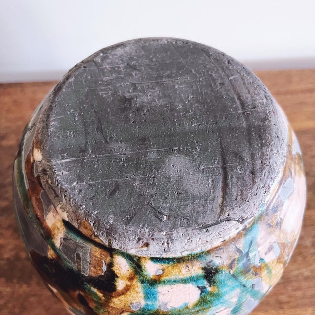 Vintage Kintsugi Japanese Drip Glaze Pottery Vase For Sale In Austin - Image 6 of 6