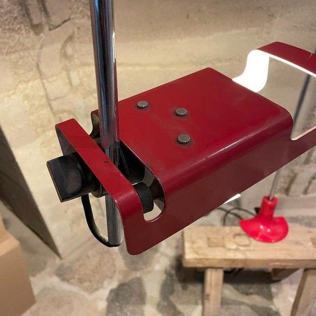 Joe Colombo 1969 Joe Colombo Red Spider Table Lamp Oluce Milan For Sale - Image 4 of 12