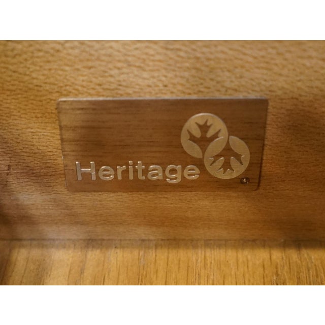 Drexel Heritage Cameo Collection Burled Walnut Italian Neoclassical Tuscan Style 25" Cabinet Nightstand 002-630 For Sale - Image 9 of 15