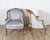 Pair of Louis XV-Style Beech Gondola Armchairs in Gray Velvet, 20th Century For Sale - Image 13 of 15