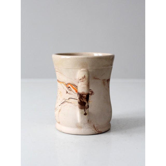 Mid-Century Modern Mid 20th Century Mid-Century Nemadji Pottery Swirl Glaze Mug For Sale - Image 3 of 11